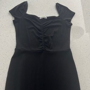 Reformation - Ribbed black dress large